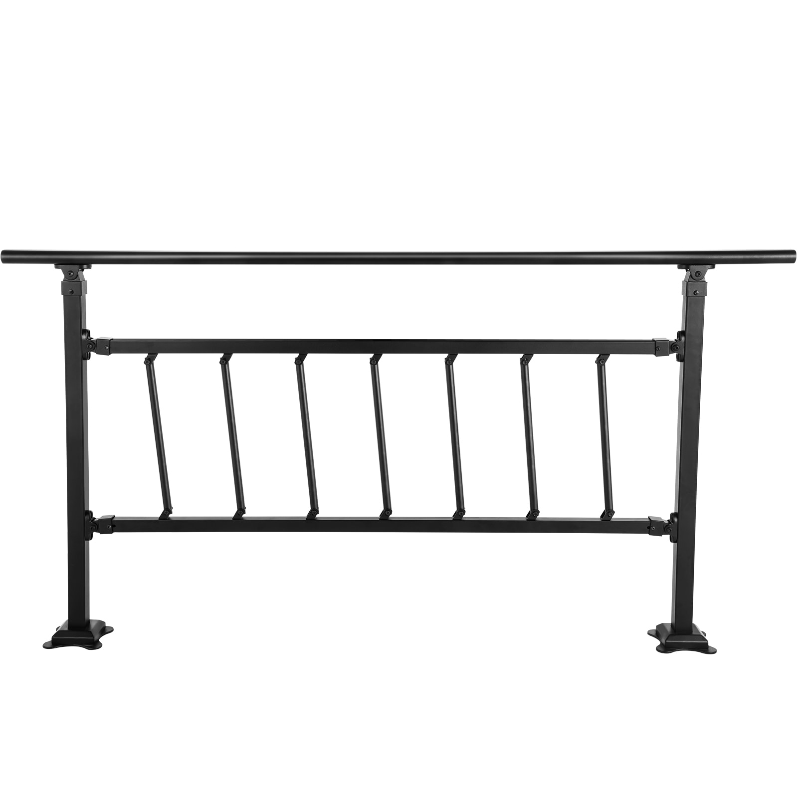 Adjustable Wrought Iron Stair Railing For Exterior Concrete Steps_voghion.com